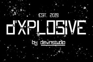D XPLOSIVE Typeface: Bold Sans Serif for Handmade Branding