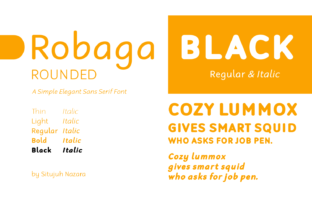 Robaga Rounded Black Typeface Review for Web Design