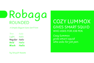 Robaga Rounded Regular: A Modern Typeface for Clean Editorial Design