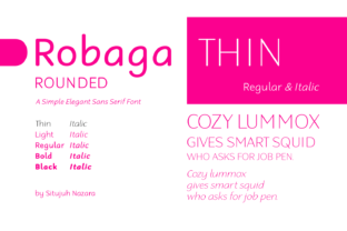 Robaga Rounded Thin: The Polished Typeface for Modern Brand Identity